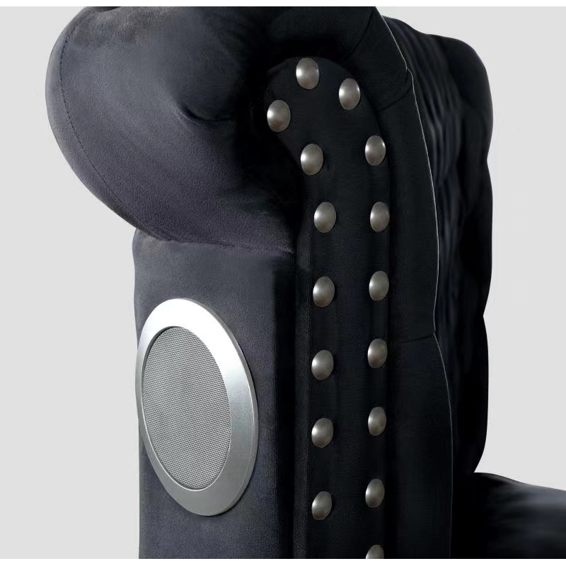 Hazel Queen 5 Pc Bedroom Set Made With Wood In Black Color