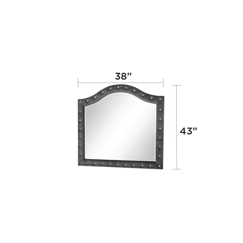 Hazel Queen 4 Pc Tufted Upholstery Bedroom Set Made with Wood In Gray