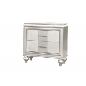 galaxy home modern ginger 2 drawer nightstand made with wood in white