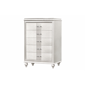 galaxy home modern ginger 5 drawer chest made with wood in white