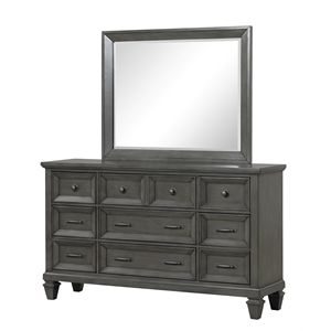 galaxy home contemporary hamilton dresser in gray made with engineered wood