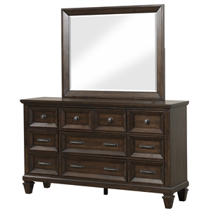 galaxy home contemporary hamilton dresser in walnut made with enginerred wood