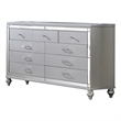 Sterling Mirror Framed Dresser Made With Wood in Silver Color