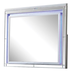 Sterling Mirror Framed LED Mirror Made With Wood in Silver Color