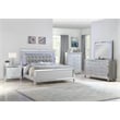 Sterling Full 5 PC LED Bedroom set made with wood in Silver Color
