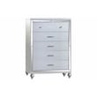 Sterling Full 5 PC LED Bedroom set made with wood in Silver Color