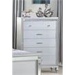 Sterling Full 5 PC LED Bedroom set made with wood in Silver Color
