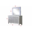 Sterling Full 5 PC LED Bedroom set made with wood in Silver Color