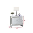 Sterling Full 5 PC LED Bedroom set made with wood in Silver Color