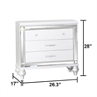 Sterling Mirror Framed Nightstand Made with Wood in White