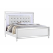 Sterling Full Size Upholstered LED Bed made with wood in White Color