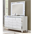 Sterling King 4 PC LED Bedroom set made with wood in White Color