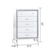 Sterling King 5 PC LED Bedroom set made with wood in White Color