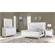 Sterling Queen 4 PC LED Bedroom set made with wood in White Color