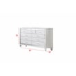Sterling Full 5 PC LED Bedroom set made with wood in White Color