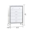 Sterling Full 5 PC LED Bedroom set made with wood in White Color