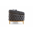 Vanessa Tufted Upholstery Loveseat finished with Velvet Fabric in Gray