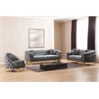 Vanessa Tufted Upholstery Loveseat finished with Velvet Fabric in Gray