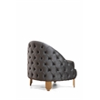 Vanessa Tufted Upholstery Chair finished with Velvet Fabric in Gray
