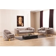 Vanessa Tufted Upholstery Sofa finished with Velvet Fabric in Taupe