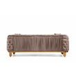 Vanessa Tufted Upholstery Sofa finished with Velvet Fabric in Taupe