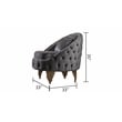 Vanessa 3 Piece Living Room Set Made With Velvet Upholstery in Gray