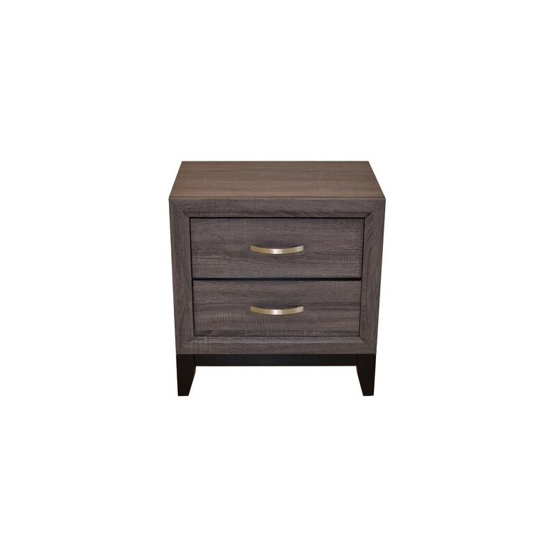 Sierra King 5 Pc Contemporary Bedroom Set Made With Wood in Gray