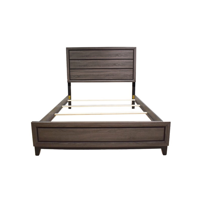Sierra Queen 5 Pc Contemporary Bedroom Set Made With Wood in Gray