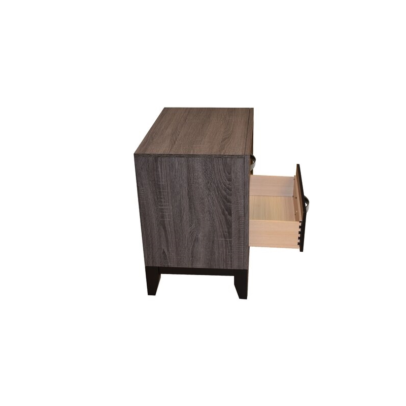 Sierra Full 5 Pc Contemporary Bedroom Set Made With Wood in Gray