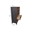 Sierra Full 5 Pc Contemporary Bedroom Set Made With Wood in Gray