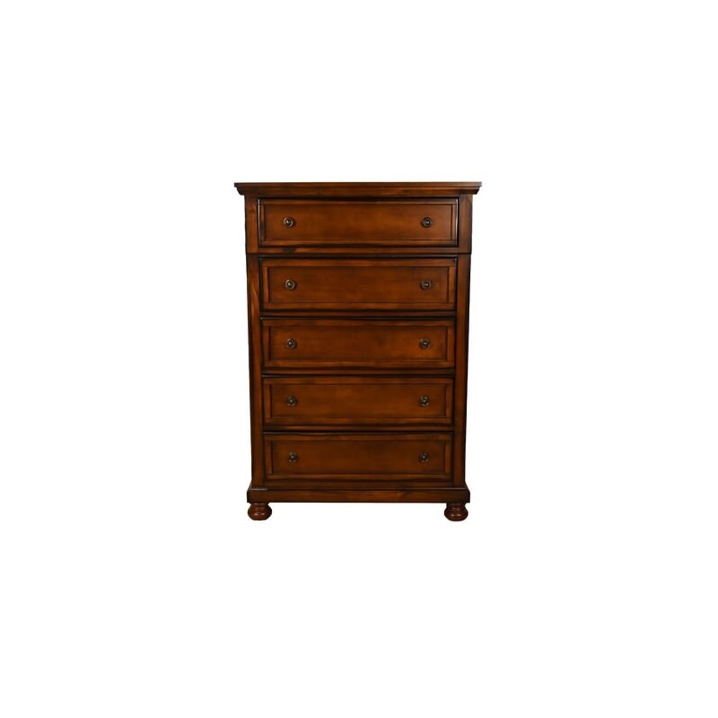 Baltimore King 5 Pc Storage Bedroom Set made with Wood in Dark Walnut