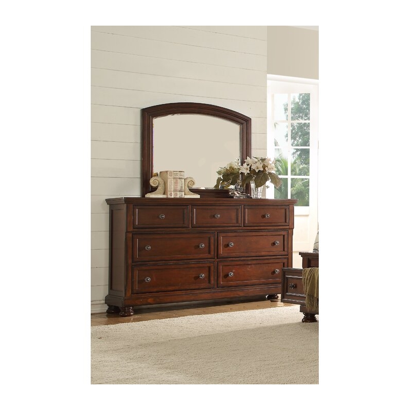 Baltimore Queen 5 Pc Storage Bedroom Set made with Wood in Dark Walnut