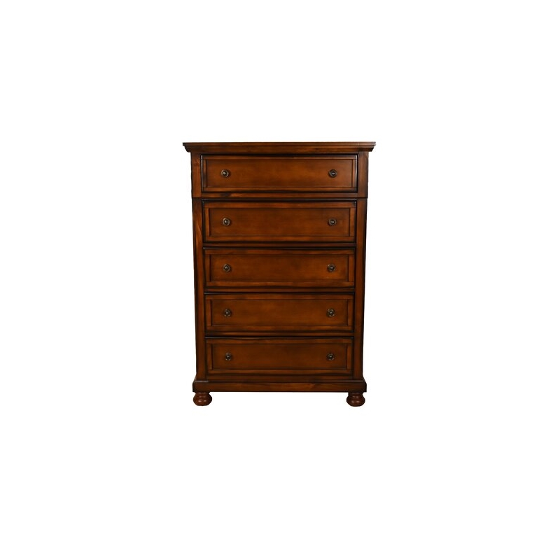 Baltimore Queen 5 Pc Storage Bedroom Set made with Wood in Dark Walnut