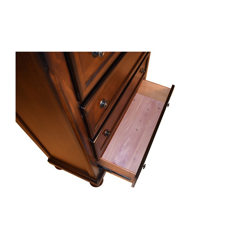 Baltimore Queen 5 Pc Storage Bedroom Set made with Wood in Dark Walnut