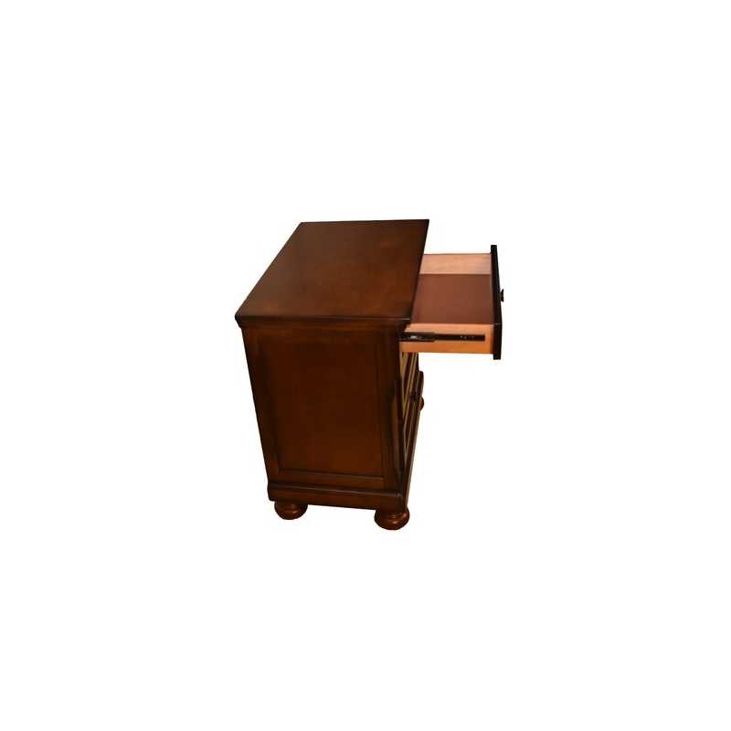 Baltimore Queen 5 Pc Storage Bedroom Set made with Wood in Dark Walnut
