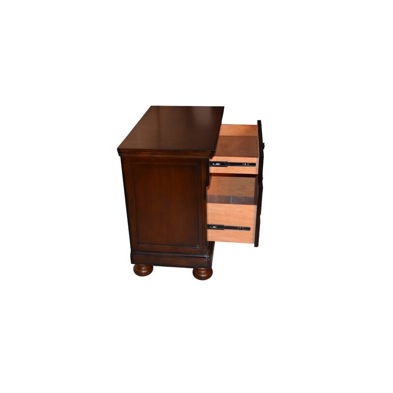 Baltimore Queen 5 Pc Storage Bedroom Set made with Wood in Dark Walnut