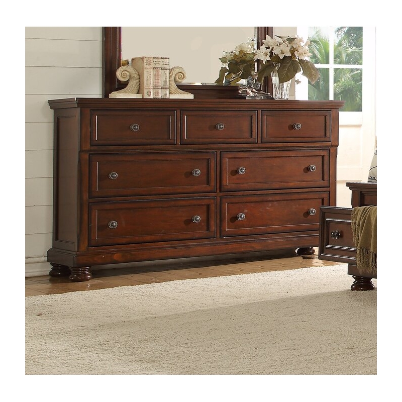 Baltimore Queen 5 Pc Storage Bedroom Set made with Wood in Dark Walnut