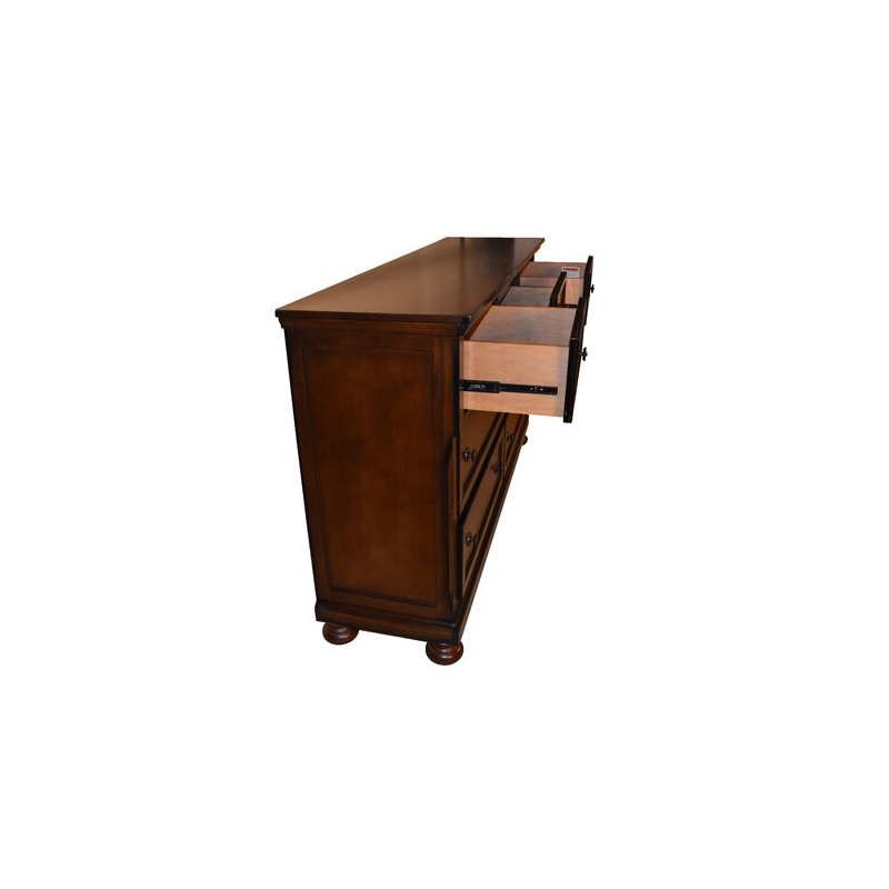Baltimore Queen 5 Pc Storage Bedroom Set made with Wood in Dark Walnut