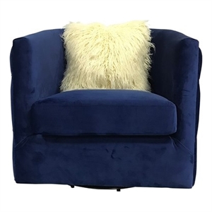 afreen button tufted chair set finished with velvet fabric upholstery in blue