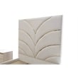 Laura Gold Detailed King Size Upholstery Bed made with Wood in White Color
