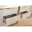 Laura Gold Detailed Modern Style Dresser made with Wood in White Color