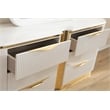 Laura Gold Detailed Modern Style Dresser made with Wood in White Color