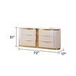 Laura Gold Detailed Modern Style Dresser made with Wood in White Color