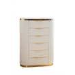 Laura Gold Detailed Chest made with Wood in White
