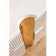 Laura Gold Detailed Upholstery Queen 6 Pc made with Wood in White