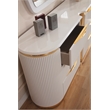Laura Gold Detailed Upholstery Queen 6 Pc made with Wood in White