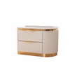 Laura Gold Detailed Upholstery Queen 6 Pc made with Wood in White
