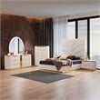 Laura Gold Detailed Upholstery Queen 6 Pc made with Wood in White