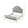 Milan Tufted Upholstery Queen Size Bed made with Wood in White