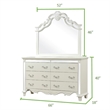 Milan Mirror Framed Dresser made with Wood in White